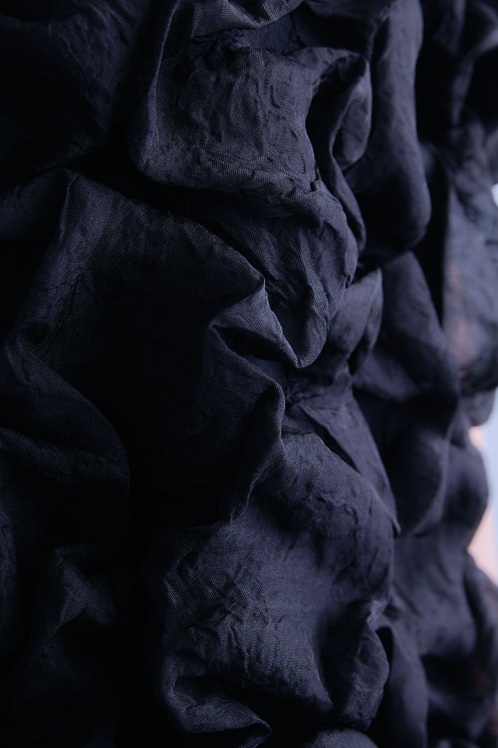 【SET】マトラッセボリュームフリルトップス+アシンメトリープリーツスカート(2set)