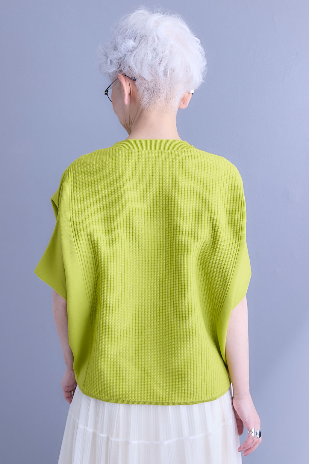 【SET】アップスリーブニットプルオーバー+2WAYラメサテンプリーツ×シアーティアードチュールスカート(2set)