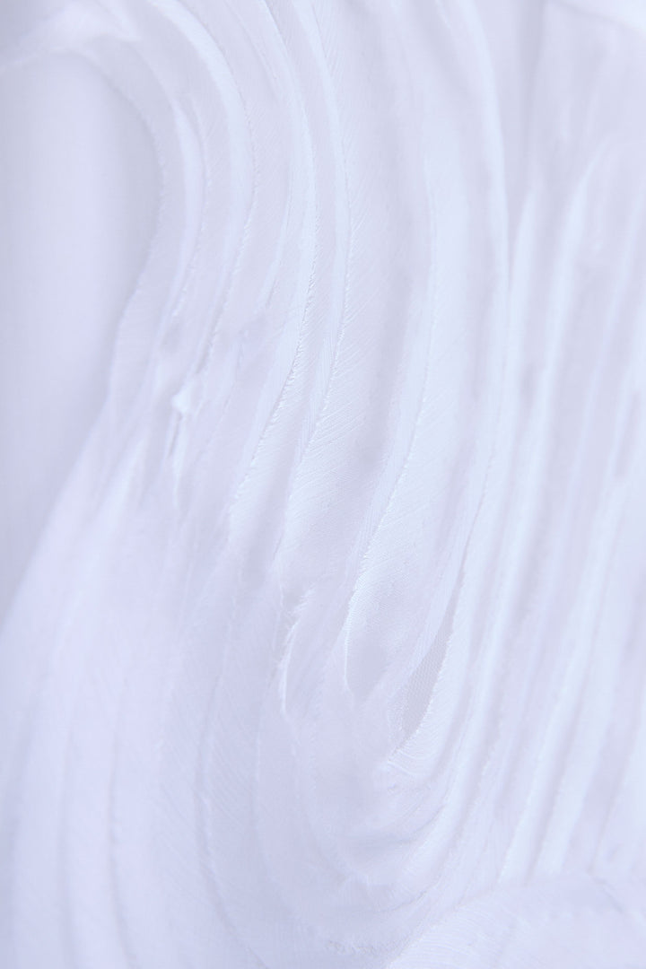 【SET】シアーポプリンダブルテーラードジャケット+ウェーブモチーフスタンドネックブラウス+2WAYラメサテンプリーツ×シアーティアードチュールスカート(3set)