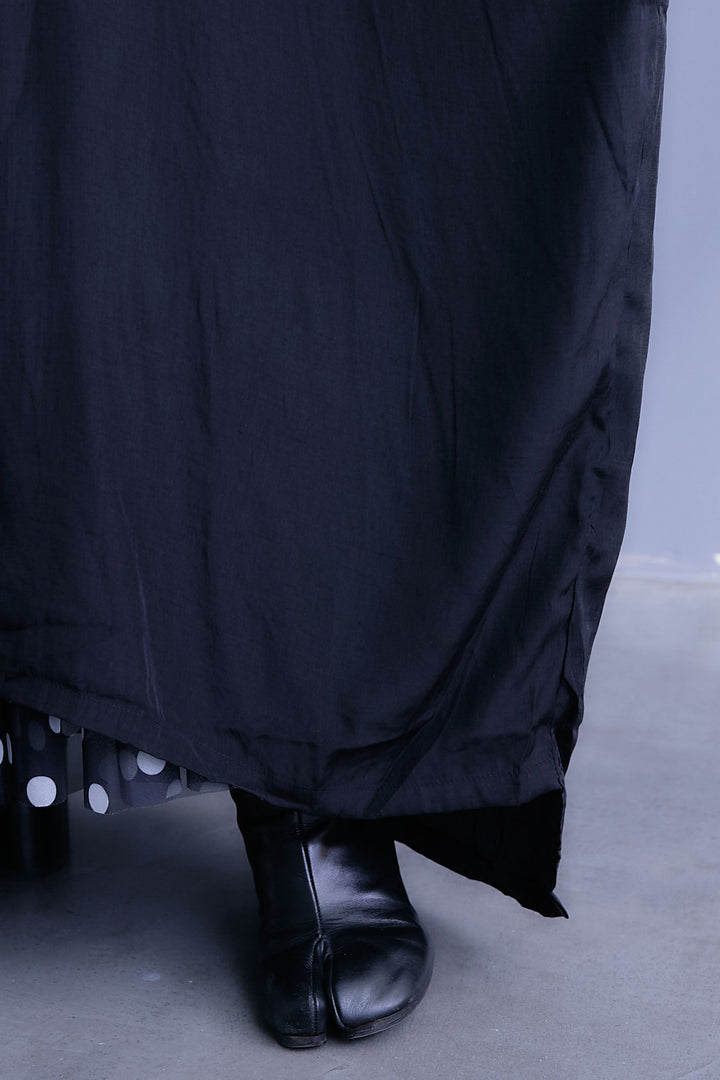 【SET】ドルマンルーズシャツワンピース+ドットチュールフレアスカート(2set)