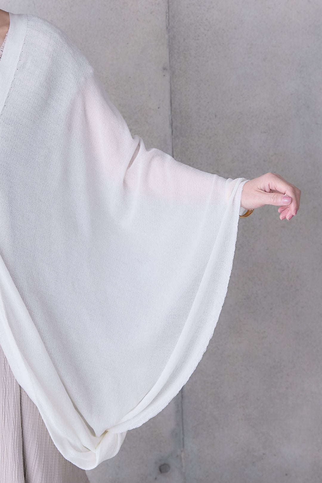 【予約】シアードレープニットドルマンカーデ