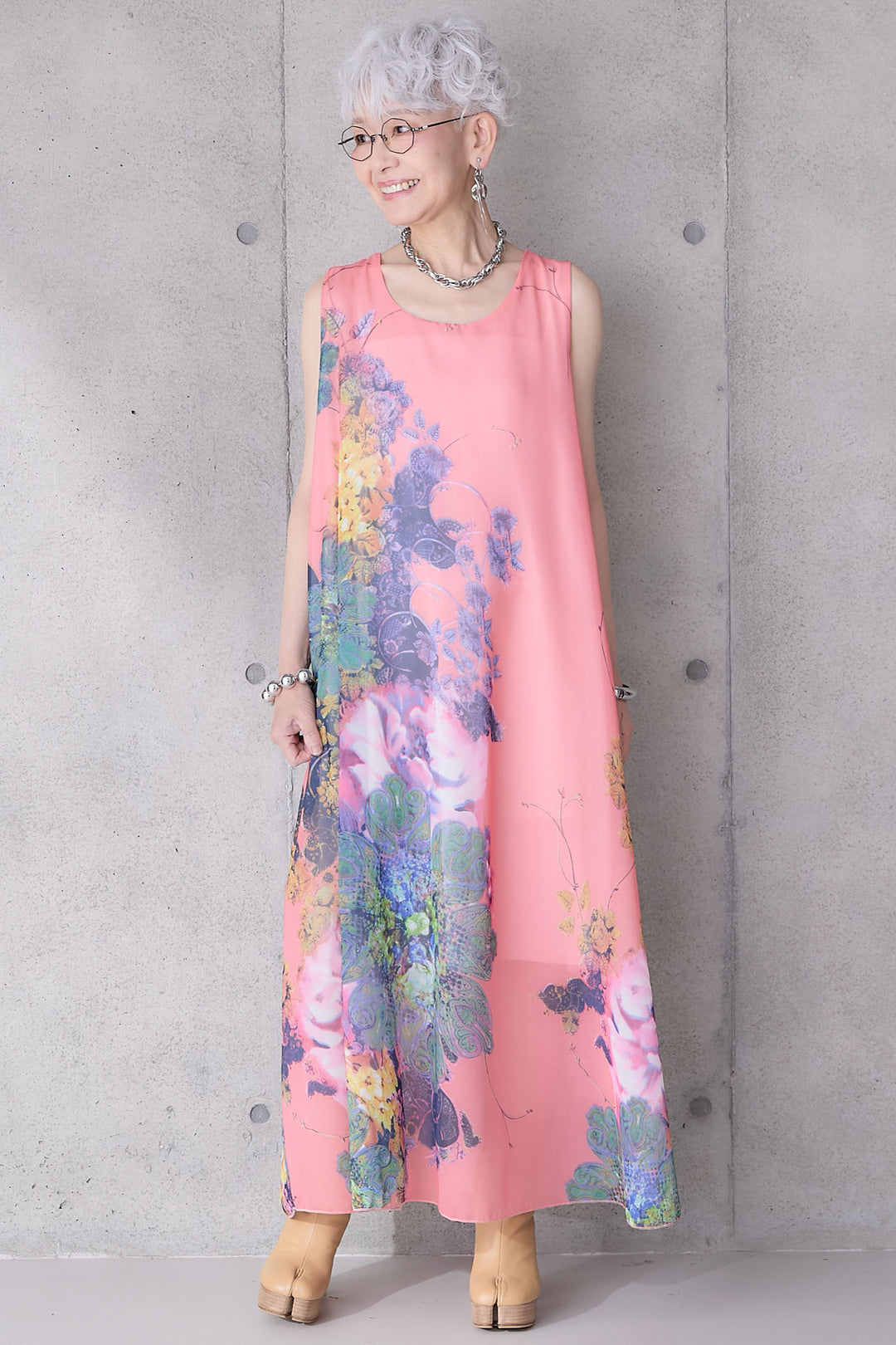 【予約】サンセットボタニカルフラワーサマードレス