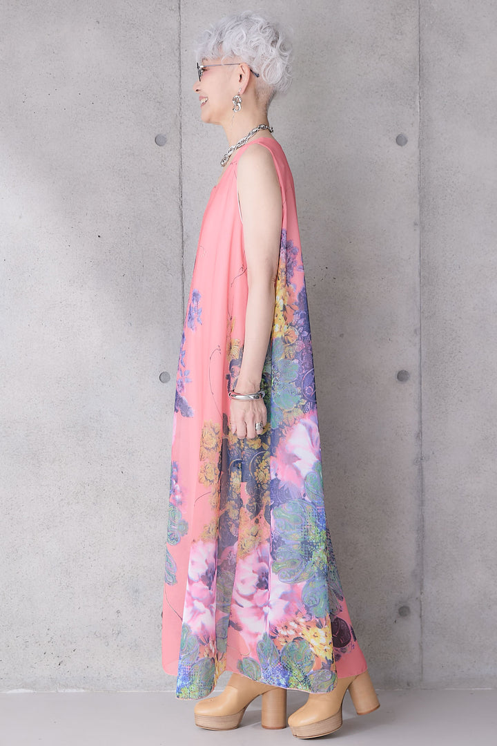 【予約】サンセットボタニカルフラワーサマードレス