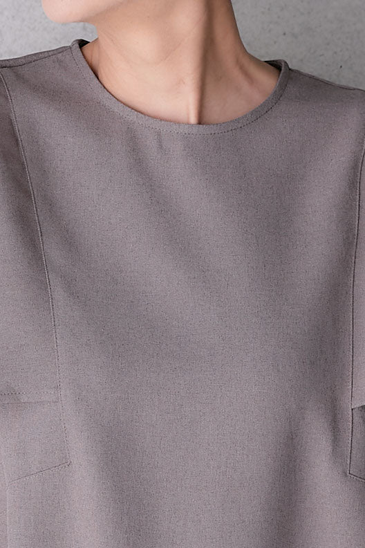 【予約】リネンタッチケープデザインワンピース