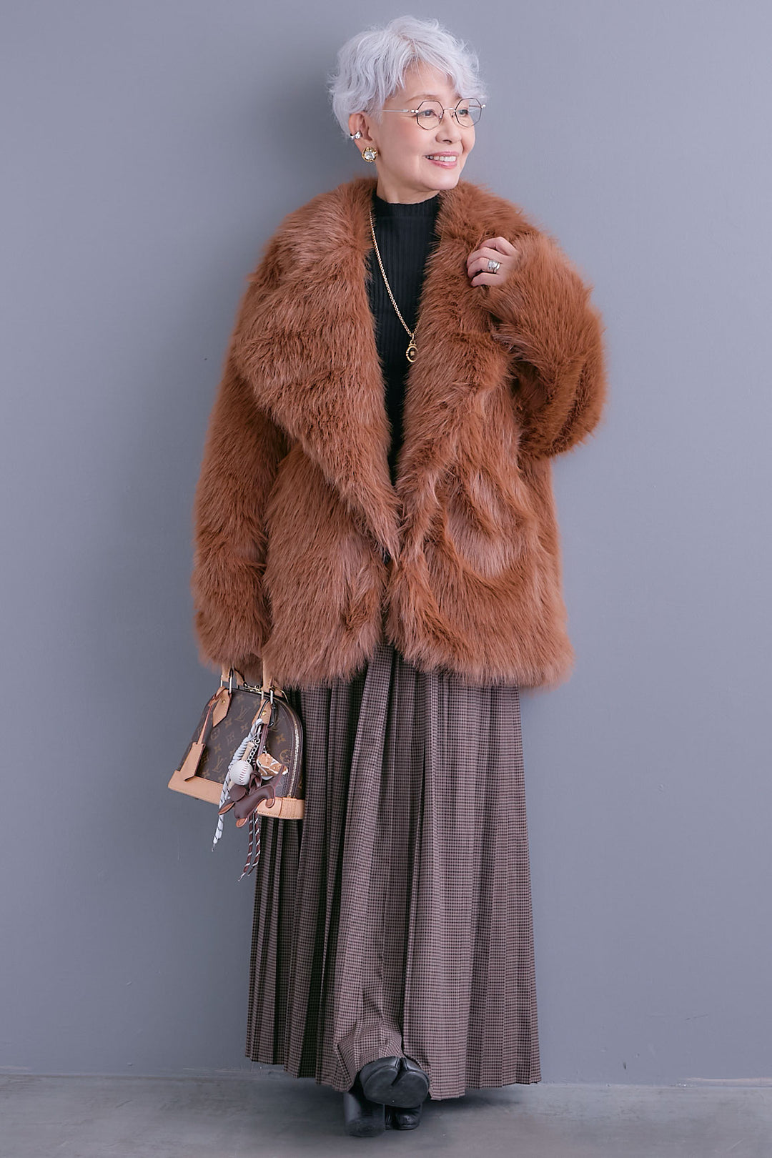 【予約】テーラードカラーファーコート