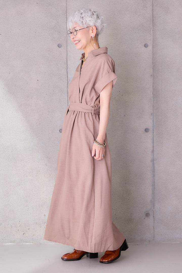 【予約】ロールアップスキッパーカシュクールワンピース