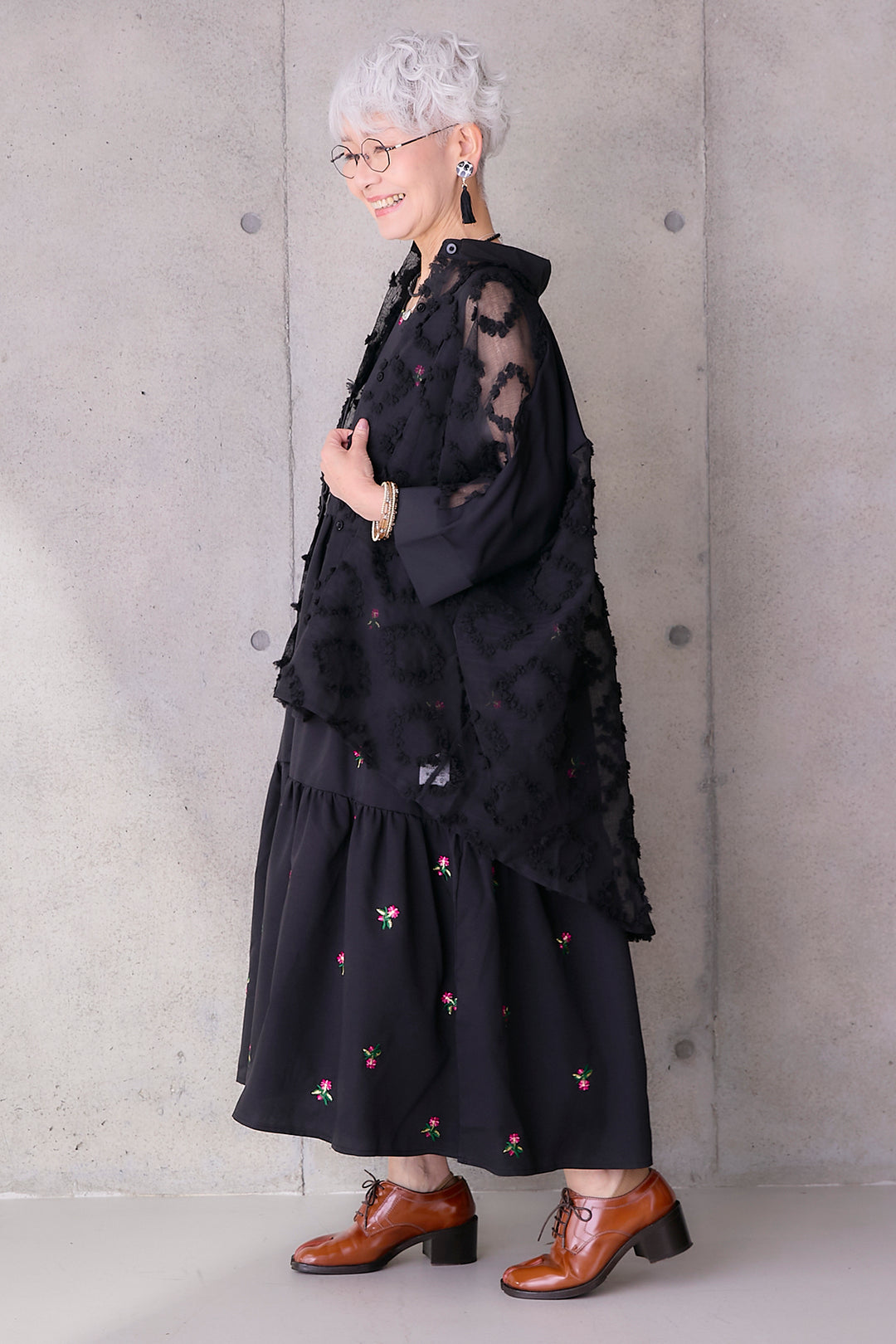 【予約】ポコポコジャガードオーバーサイズブラウス