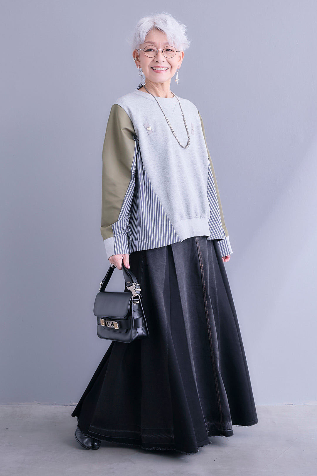 【予約】プリーツタックデニムスカート