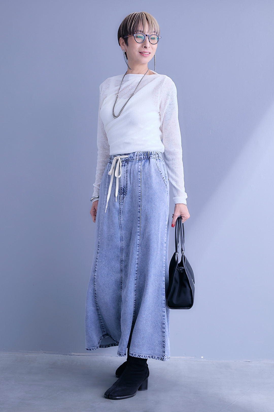 【予約】接触冷感テンセルデニムマーメイドフレアスカート