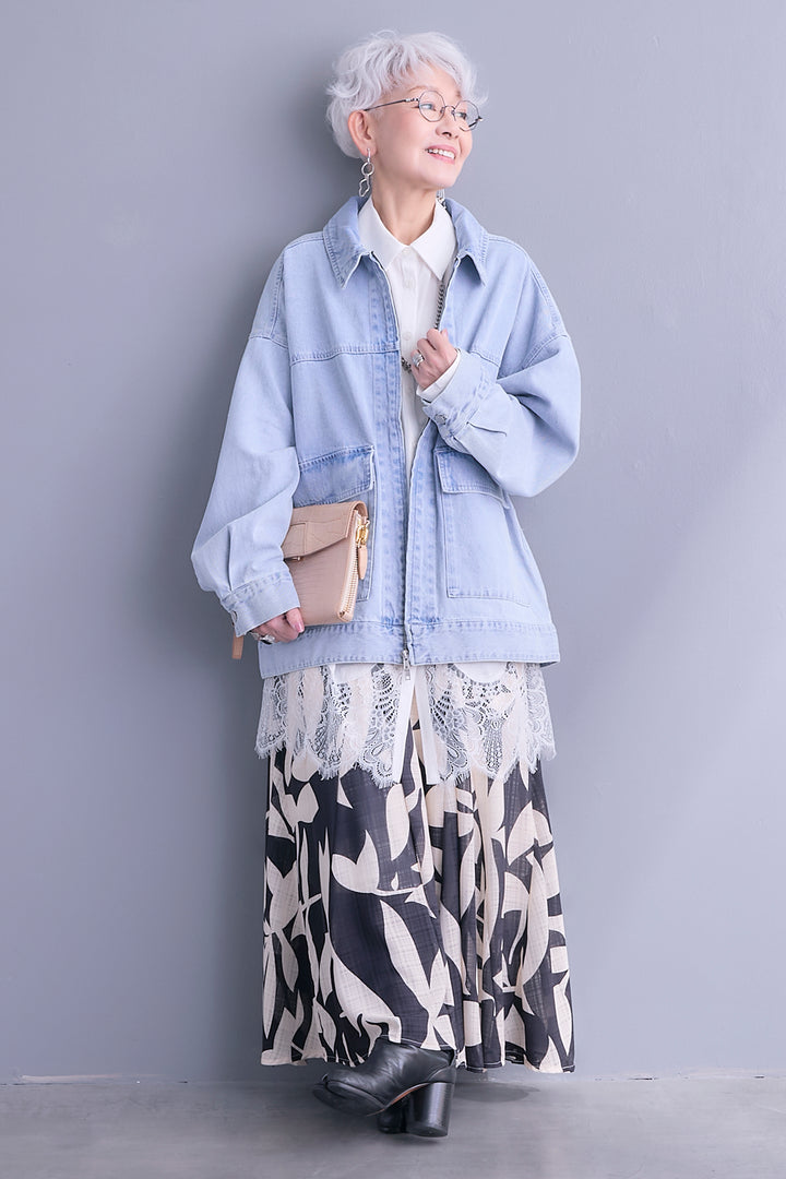 【予約】リーフアートフレアスカート