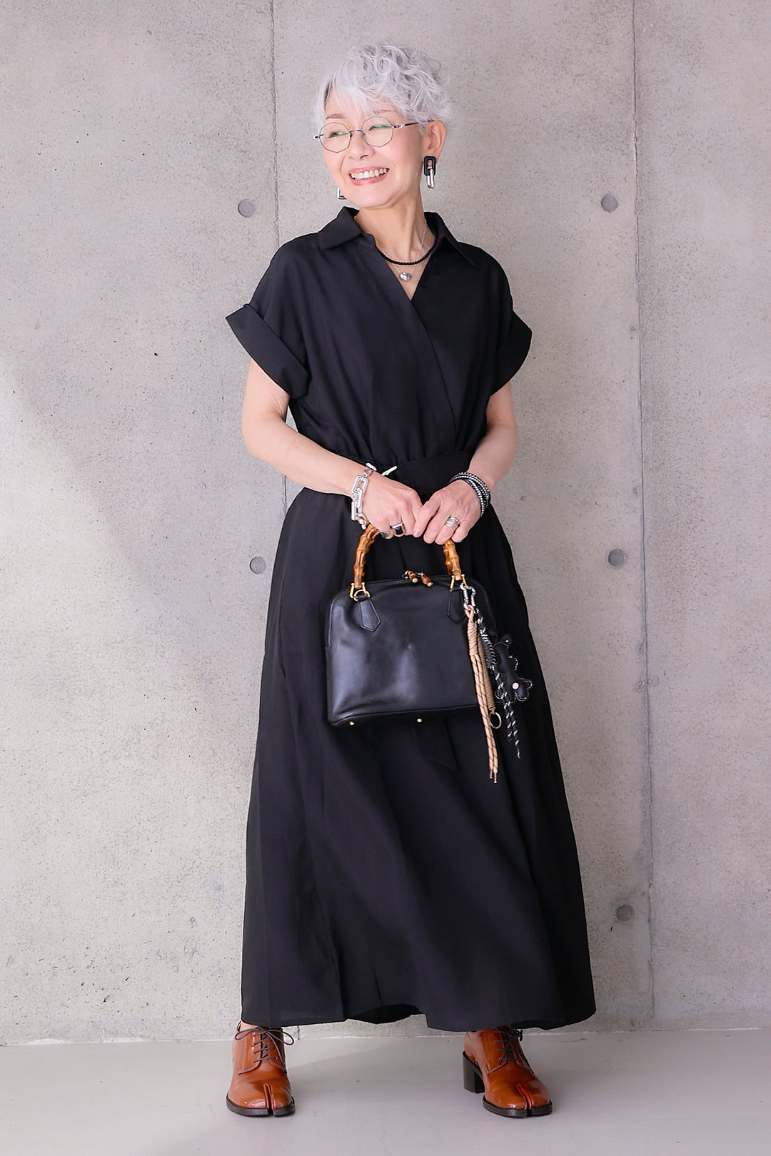 【予約】ロールアップスキッパーカシュクールワンピース