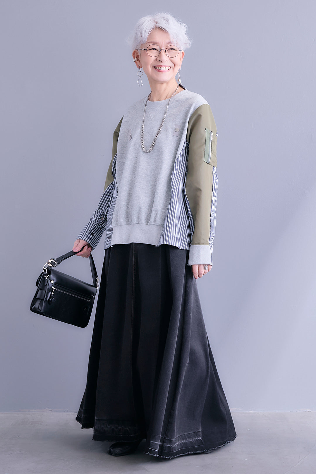 【予約】プリーツタックデニムスカート