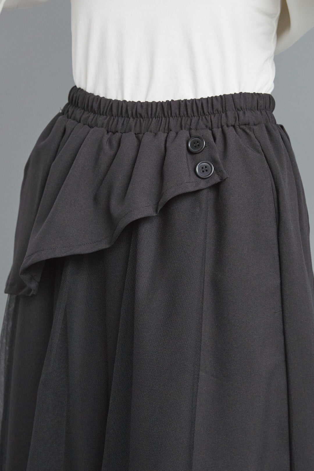【SET】アレンジネックファーZIPニット+アシメチュールレイヤードワイドパンツ(2set)