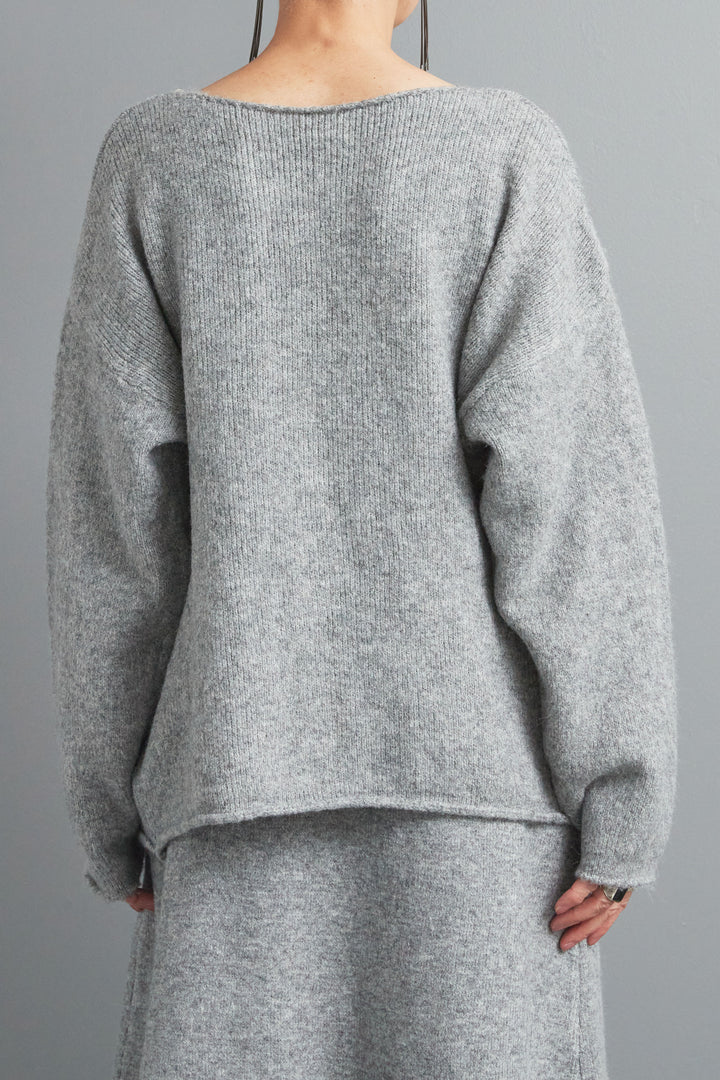 【SET】ビジューニットセットアップ+ラウンドシルエットエコレザーノーカラージャケット(2set)