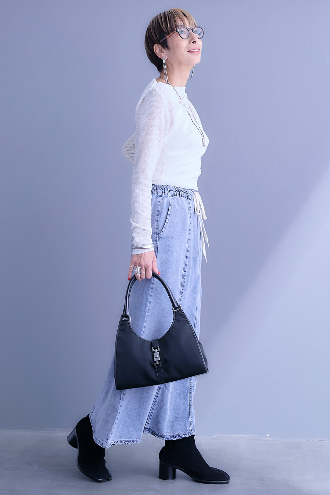 【予約】接触冷感テンセルデニムマーメイドフレアスカート