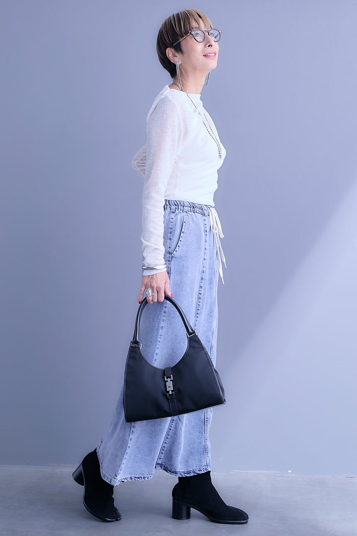 【予約】接触冷感テンセルデニムマーメイドフレアスカート