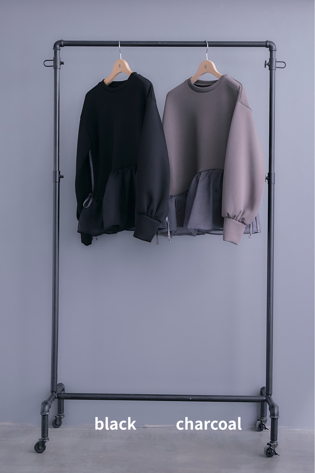 【予約】アシメペプラムオーガンジートップス