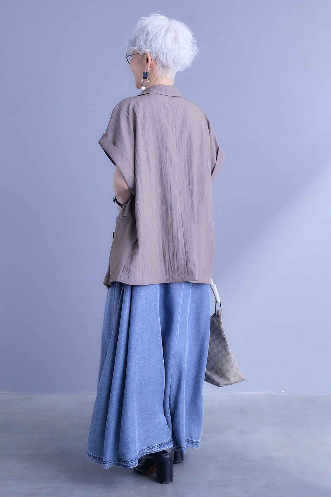 【予約】パウダーシルクヴィンテージデニムワンピース