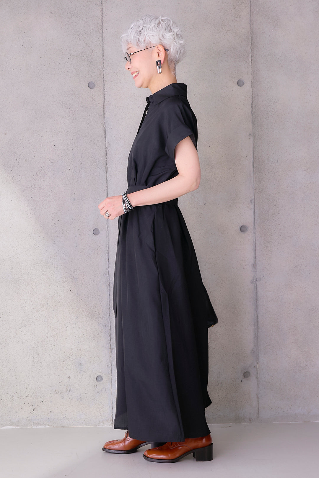 【予約】ロールアップスキッパーカシュクールワンピース