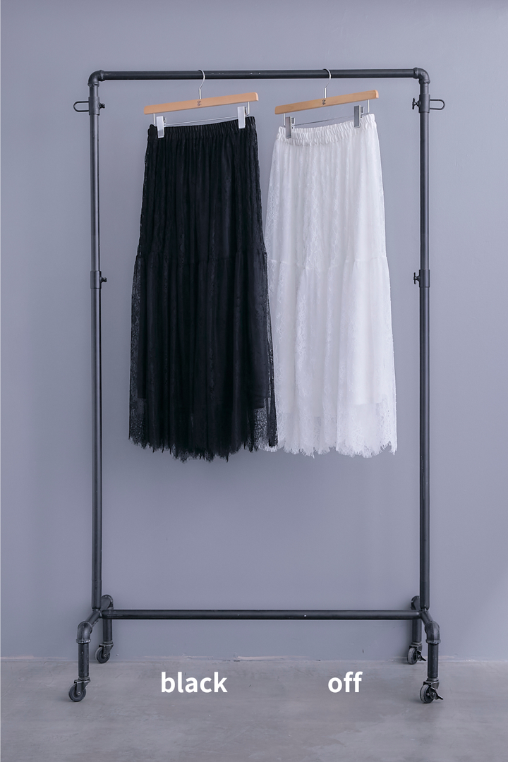 【予約】アイラッシュレースロングスカート