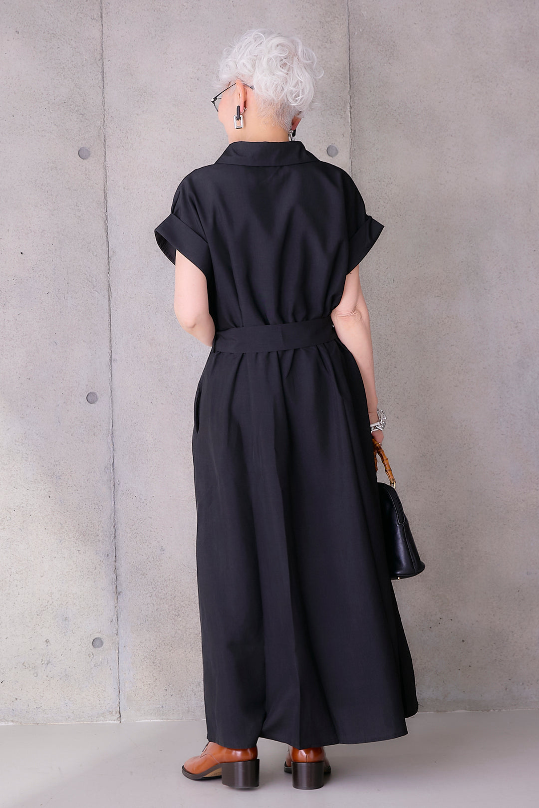 【予約】ロールアップスキッパーカシュクールワンピース