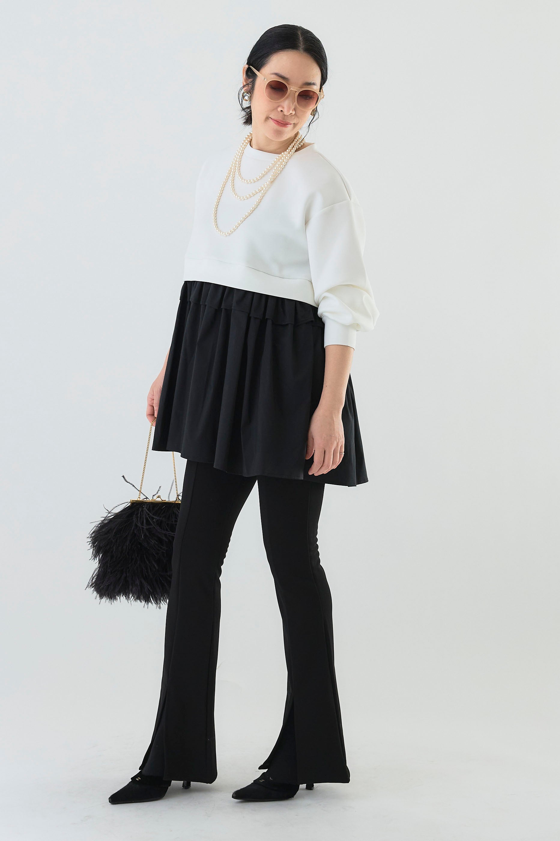 即納】スーパーストレッチスリットフレアパンツ – AIJAN