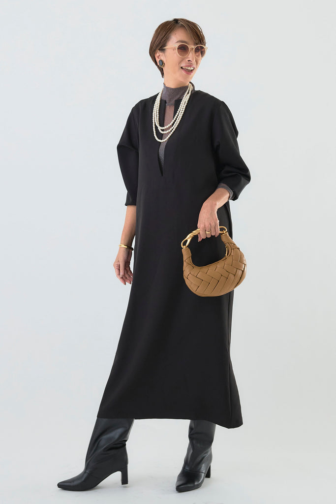 即納】ダブルクロスキーネックワンピース – AIJAN