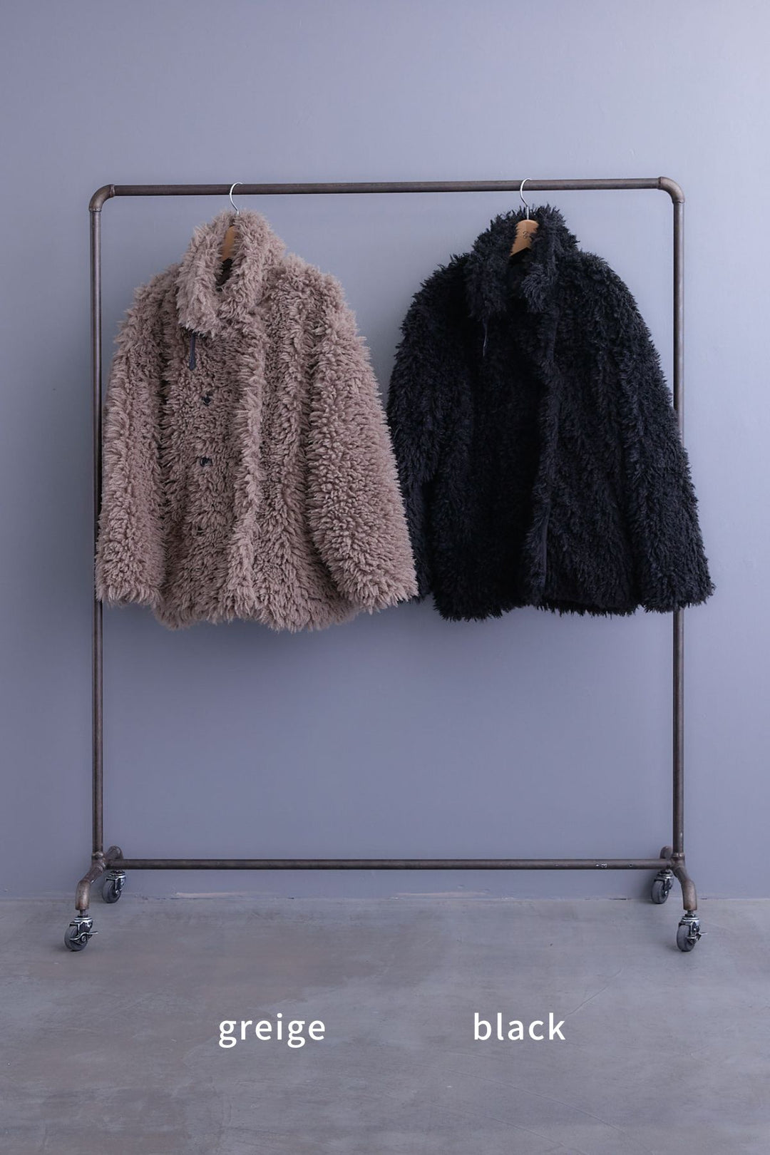 【SET】アシンメトリーロンT+プードルボア2WAYカラーコート+アシンメトリープリーツスカート(3set)