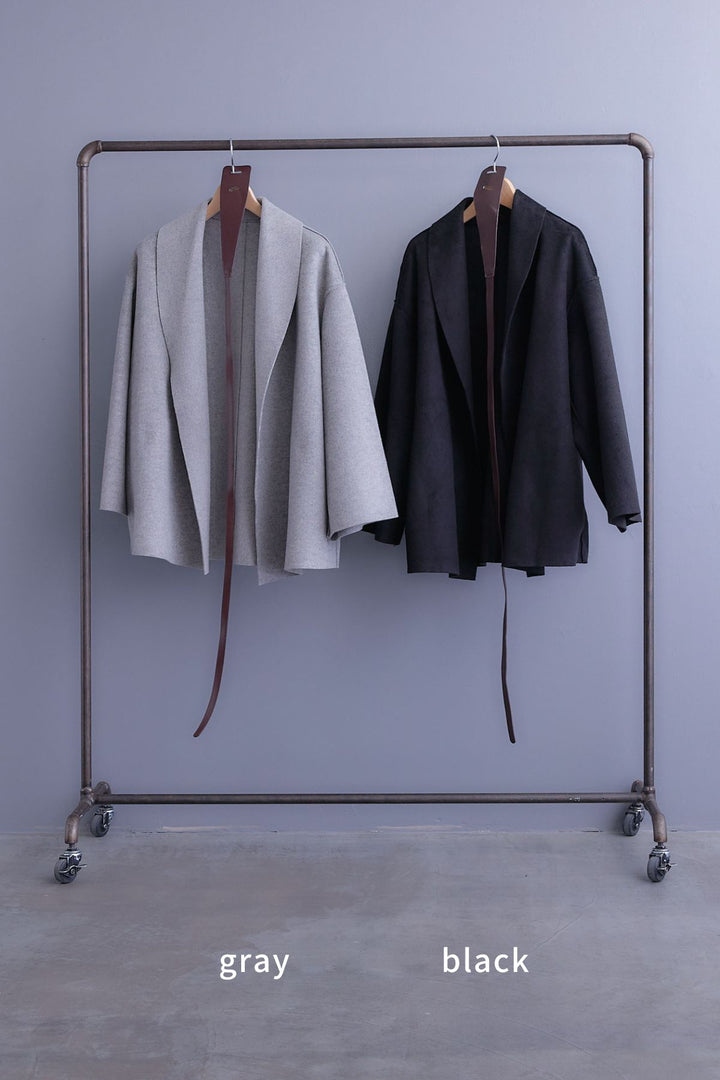 【予約】メルトンソフトショールカラーコート【ベルト付き】