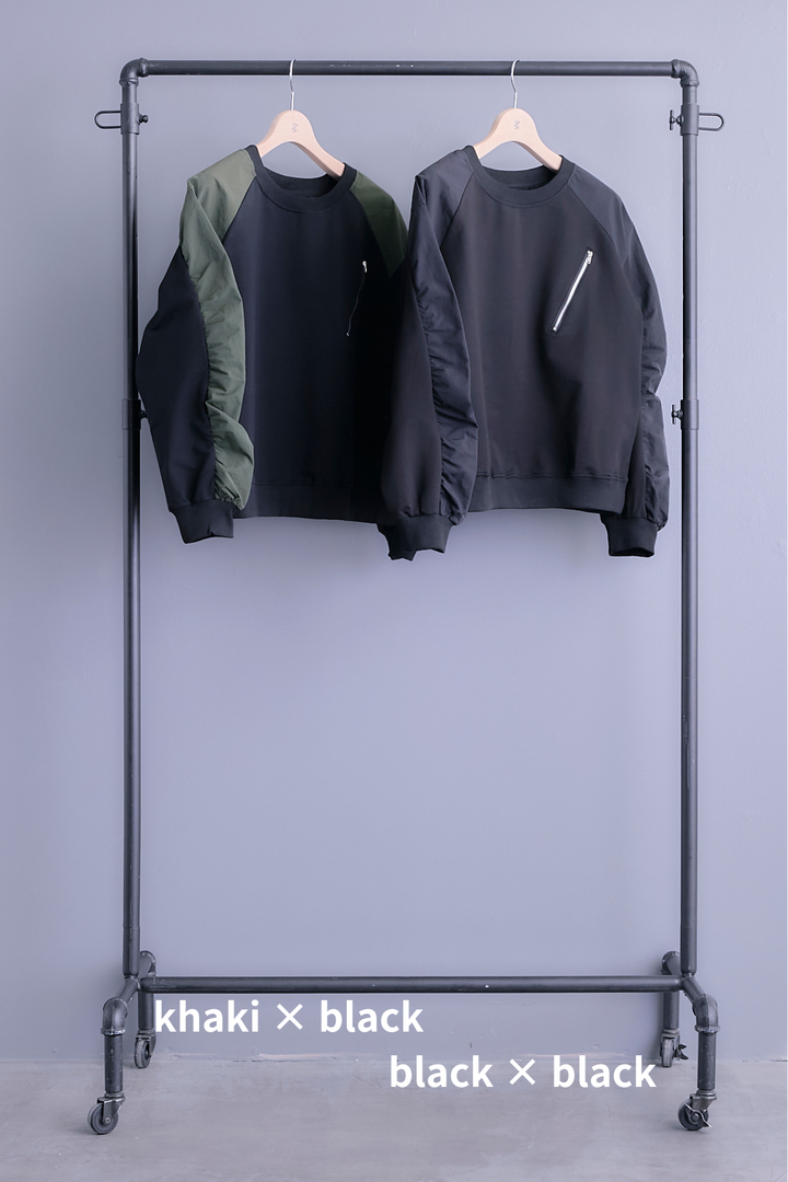 【SET】フロントZIPシャーリングスリーブトップス+プリーツタックデニムスカート(2set)