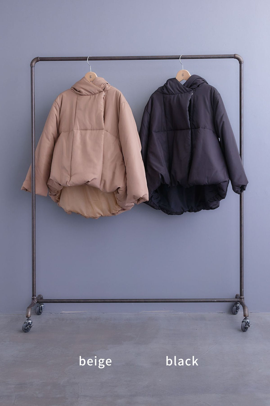 【SET】バルーンシルエットエアパフジャケット+ジャガードフラワースカート(2set)