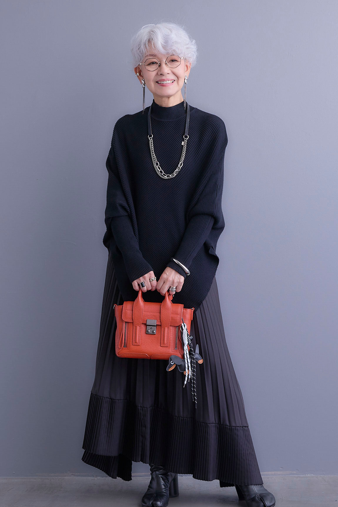 新色追加】【SET】アシンメトリーオーバーニット+アシンメトリー