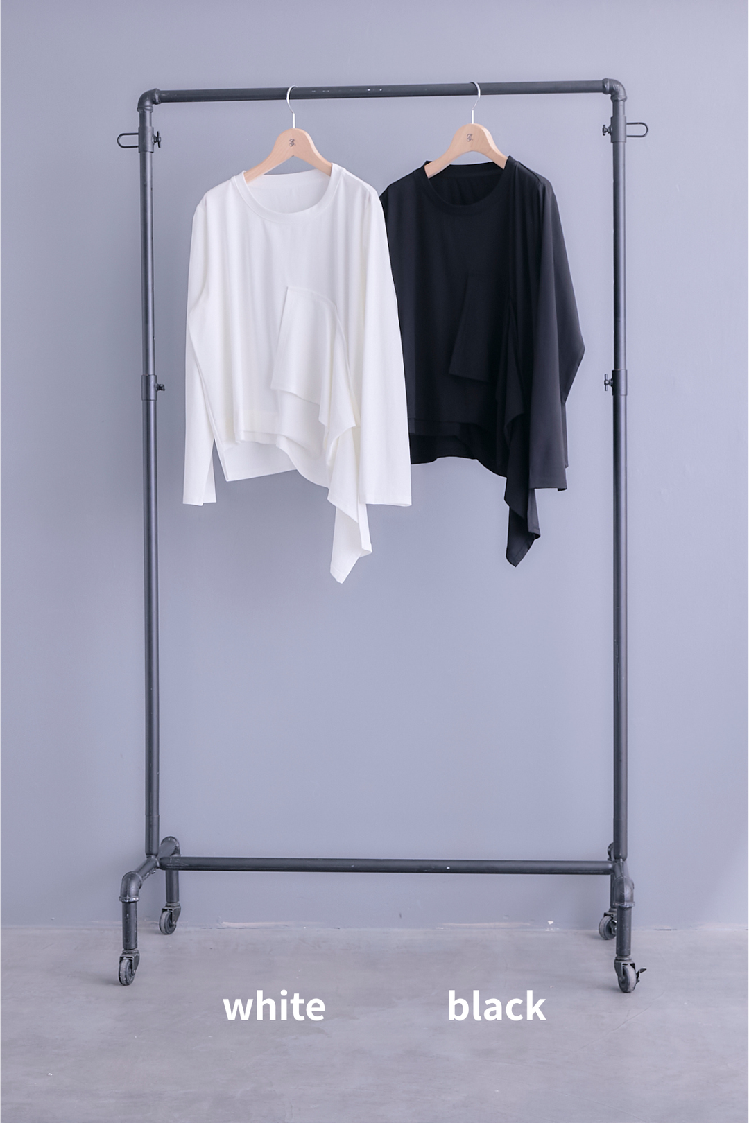 【予約】ドレープフリルアシメデザイントップス