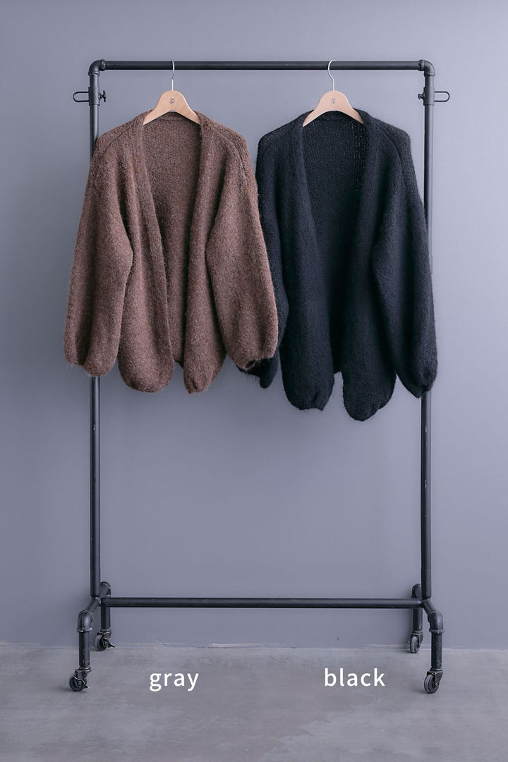 【予約】ボリュームスリーブニットカーディガン