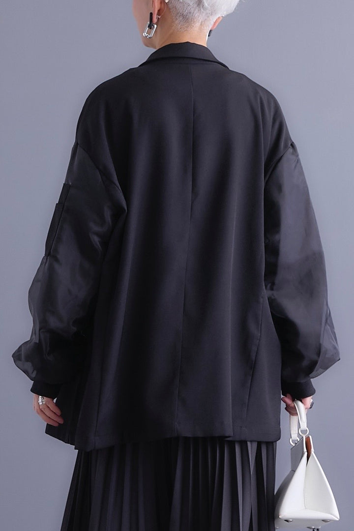 【新色追加】【予約】チュールレイヤードMA-1ジャケット