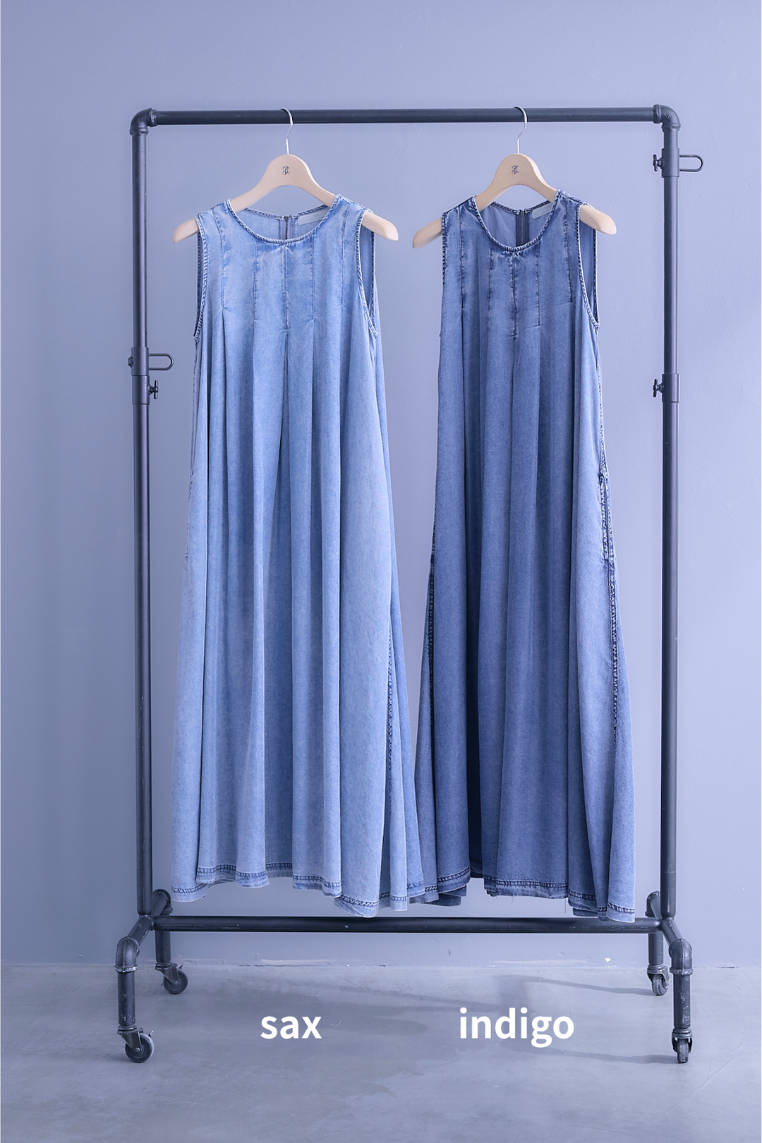 【予約】パウダーシルクヴィンテージデニムワンピース