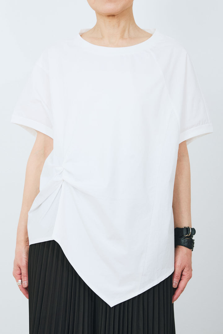 【SET】ツイストアシンメトリートップス+シアーダブルテーラードジャケット+インディアンコットンカットワークレーススカート(3set)