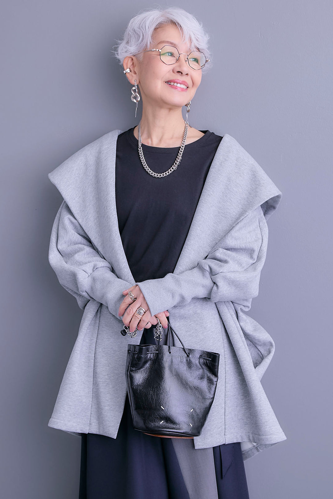 【予約】裏起毛ドルマンガウン