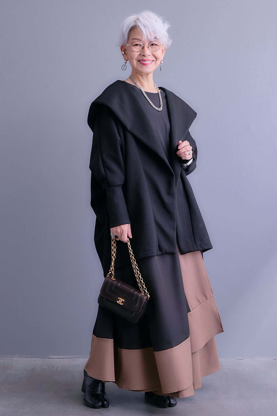 【予約】裏起毛ドルマンガウン