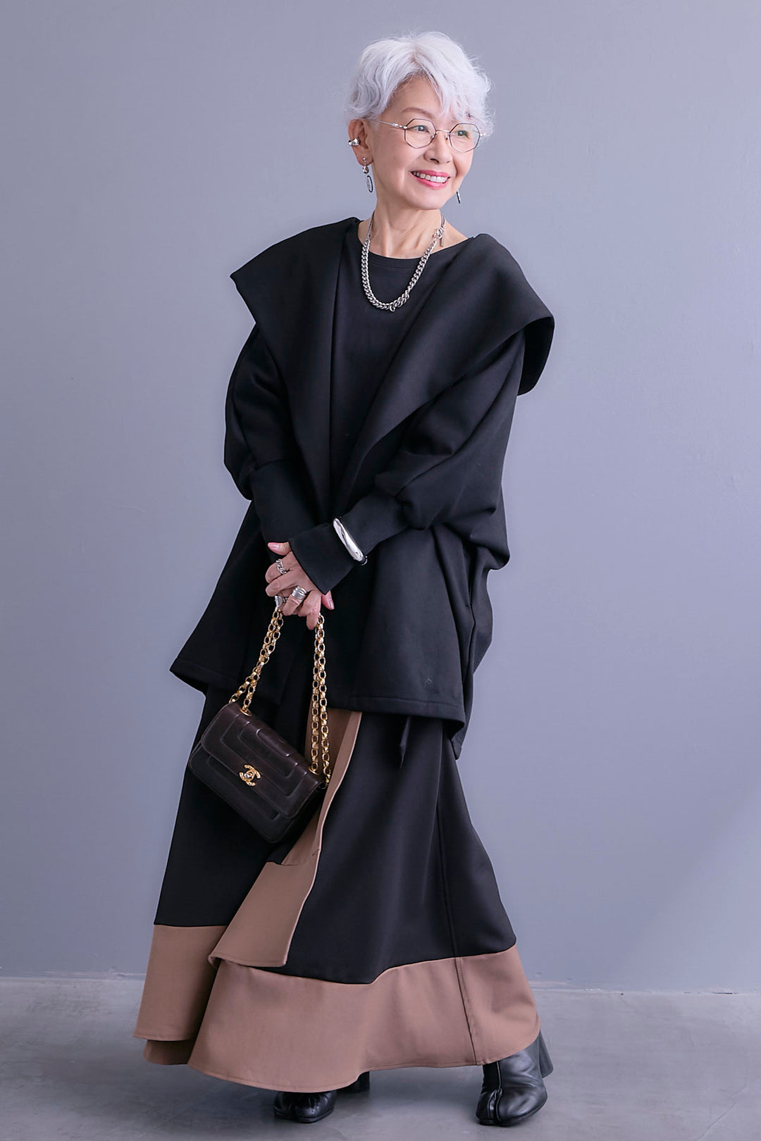 【予約】裏起毛ドルマンガウン