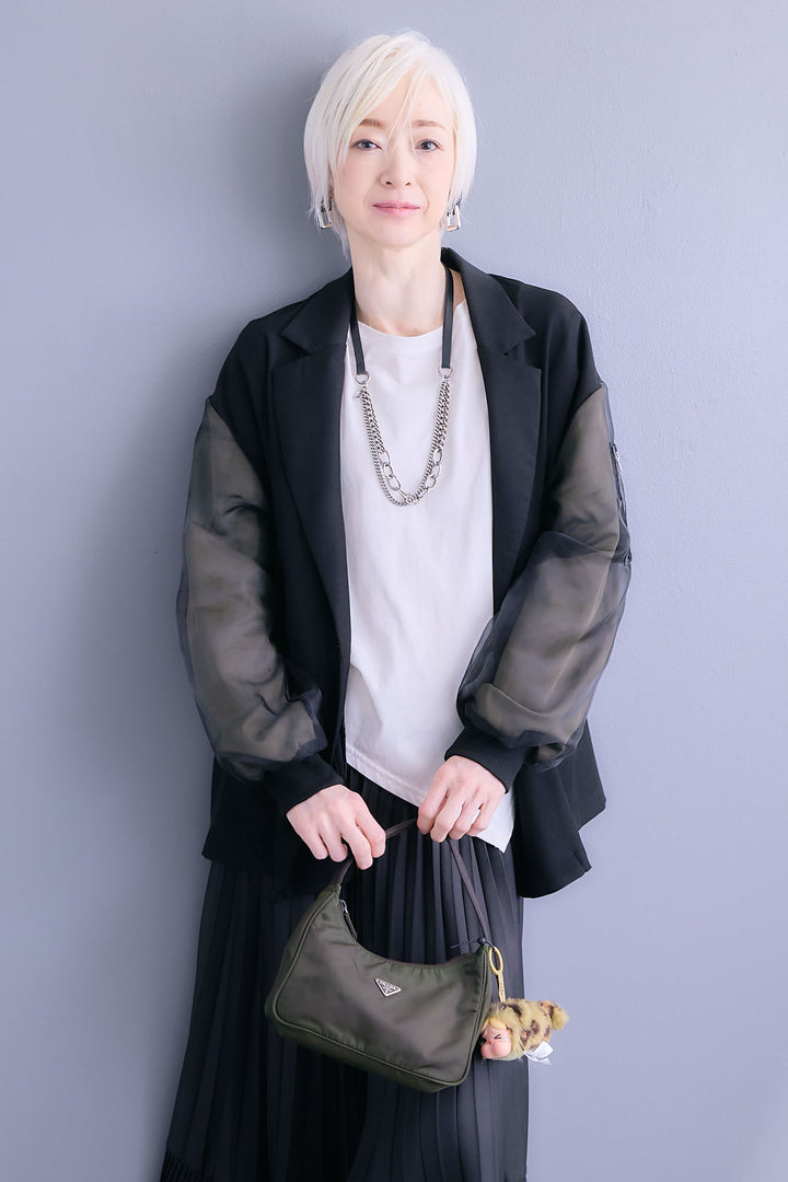 【新色追加】【予約】チュールレイヤードMA-1ジャケット