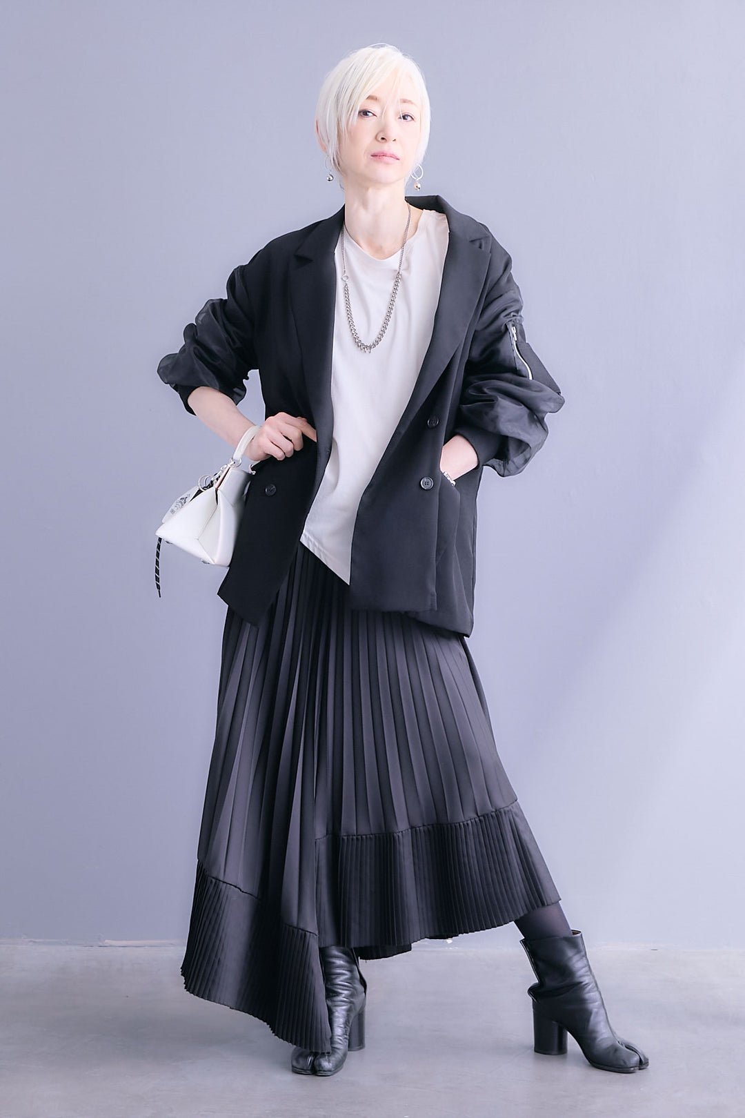 【新色追加】【予約】チュールレイヤードMA-1ジャケット