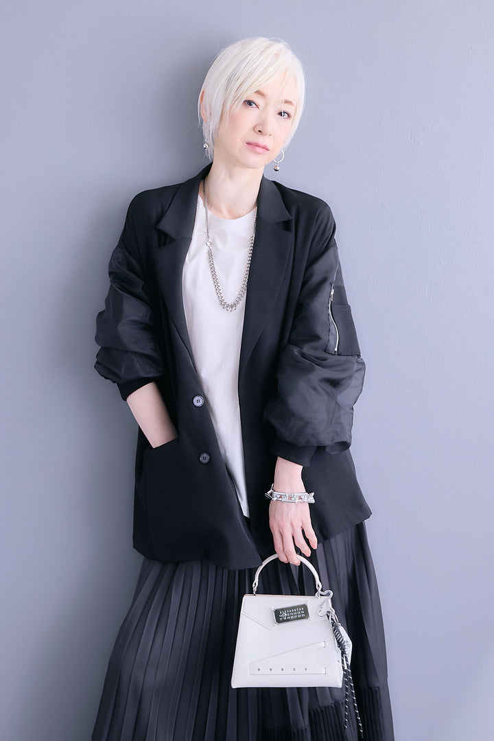 【新色追加】【予約】チュールレイヤードMA-1ジャケット