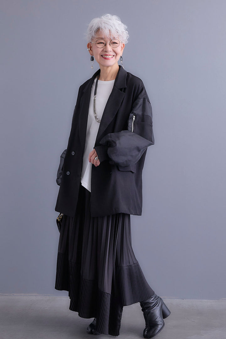 【新色追加】【予約】チュールレイヤードMA-1ジャケット