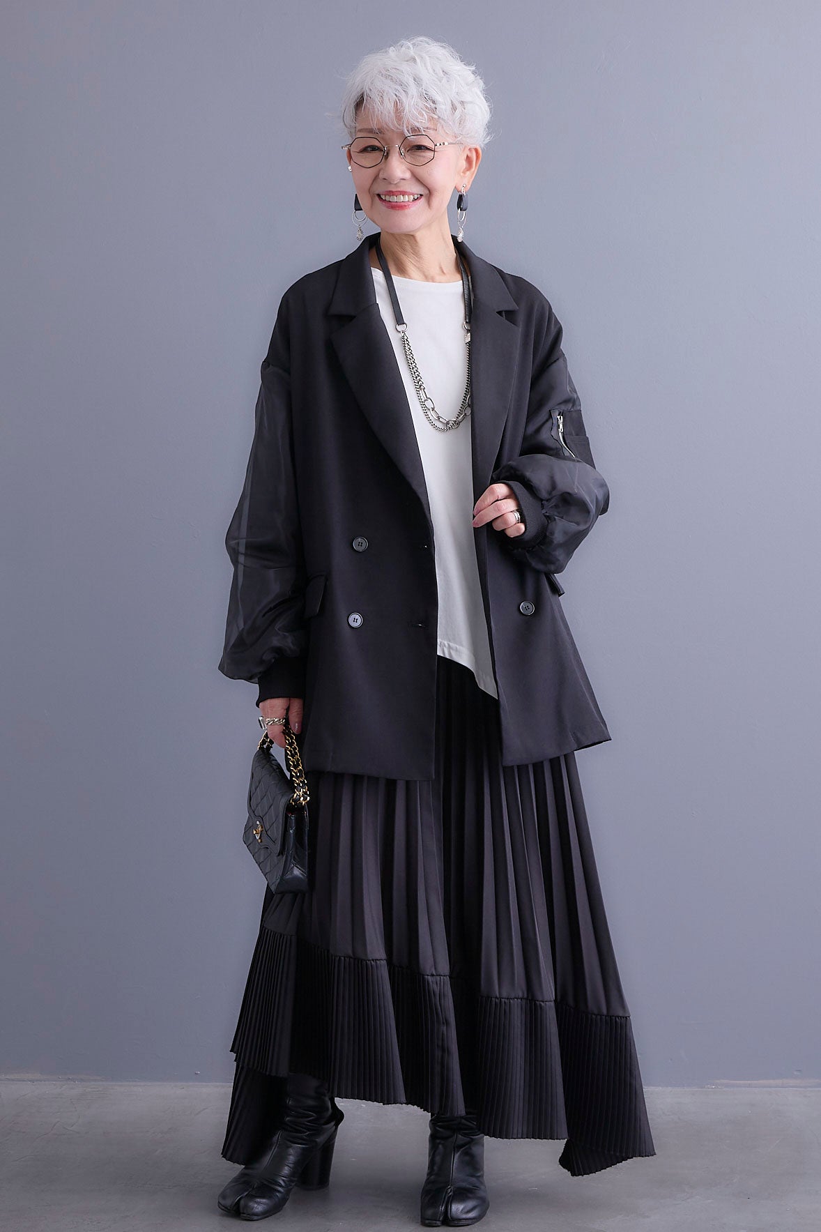 新色追加】【SET】チュールレイヤードMA-1ジャケット+アシンメトリー