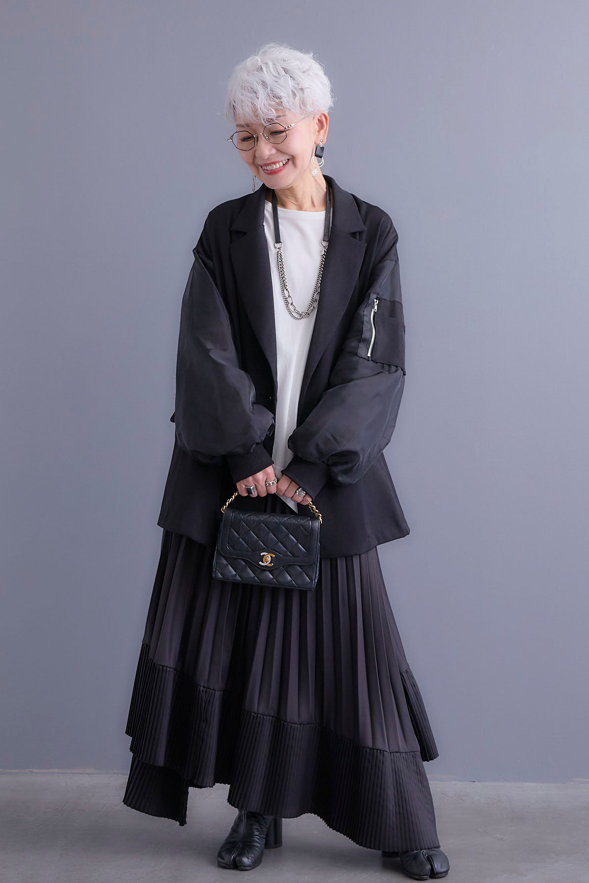 新色追加】【SET】チュールレイヤードMA-1ジャケット+アシンメトリー