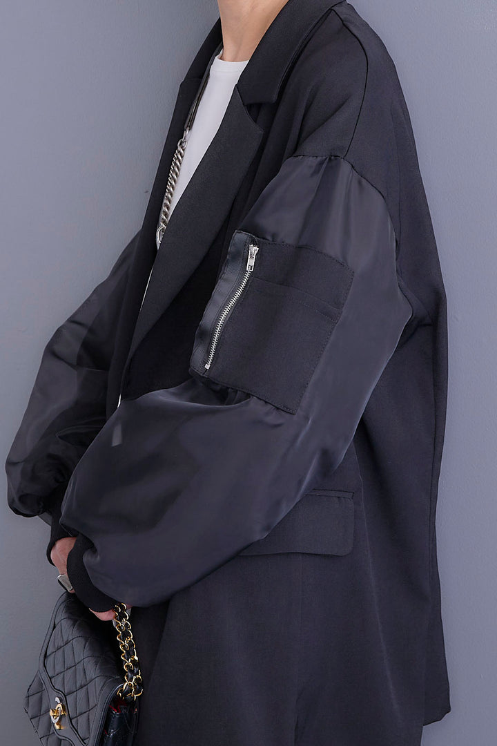 【新色追加】【予約】チュールレイヤードMA-1ジャケット