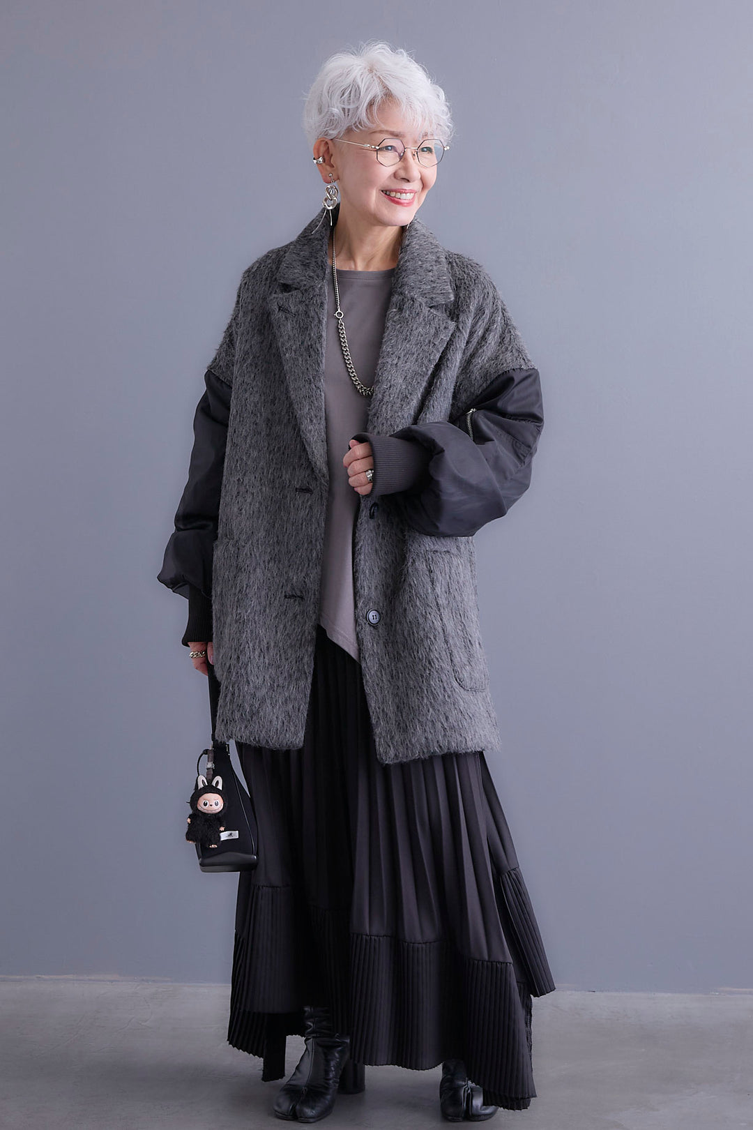 【予約】チュールレイヤードMA-1シャギーオーバーコート