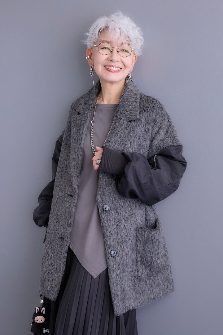 【予約】チュールレイヤードMA-1シャギーオーバーコート