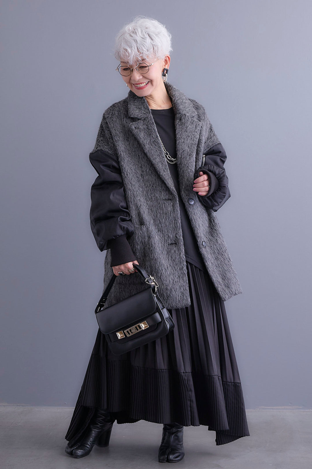 【予約】チュールレイヤードMA-1シャギーオーバーコート